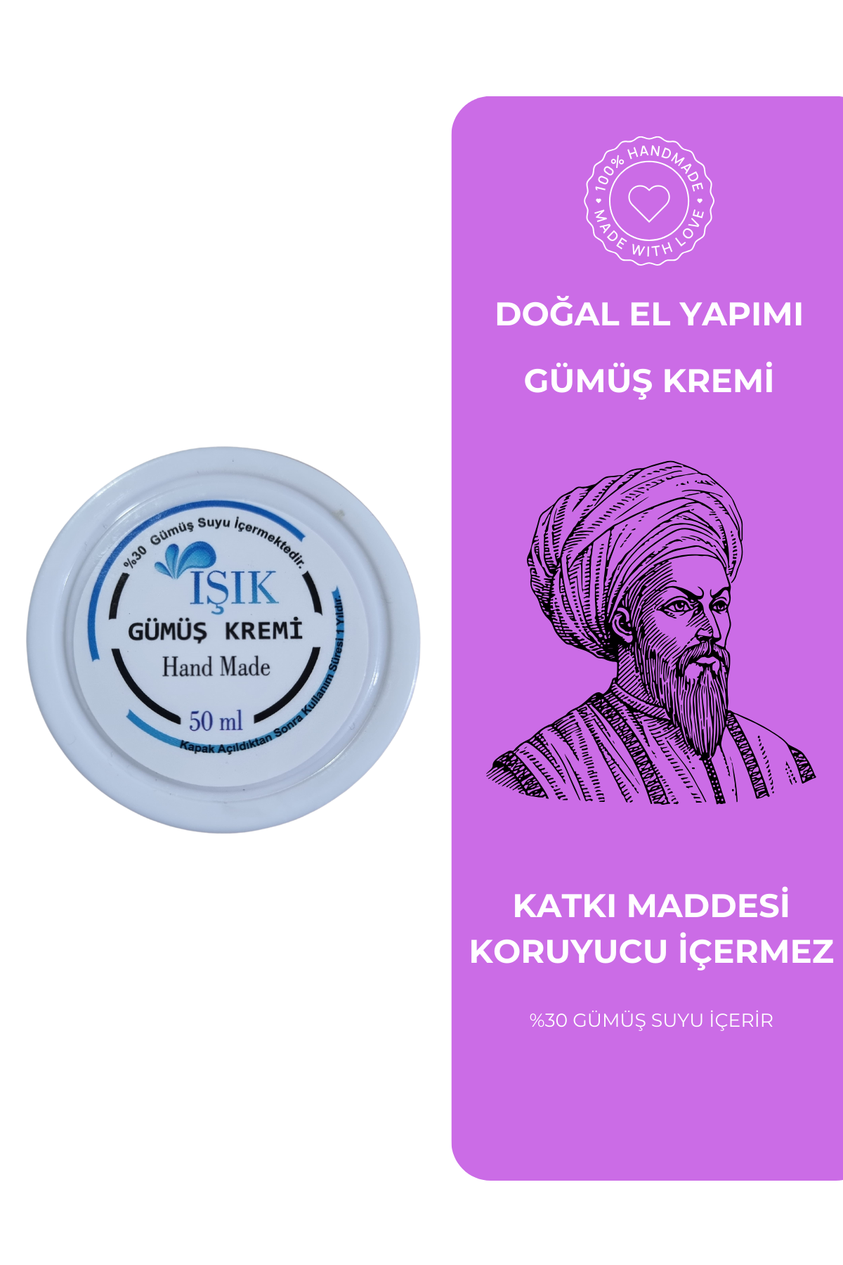 Işık Gümüş Kremi %100 Doğal