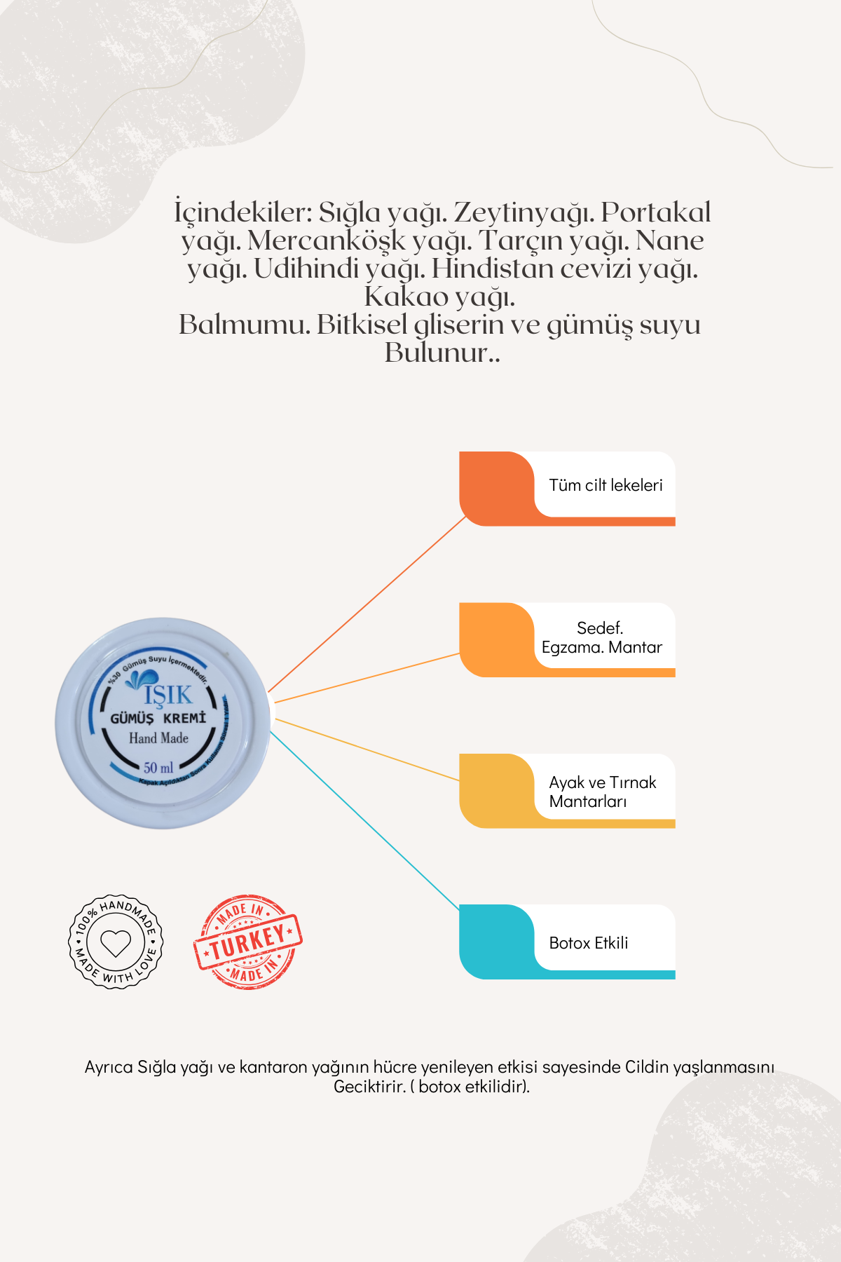 Işık Gümüş Kremi %100 Doğal